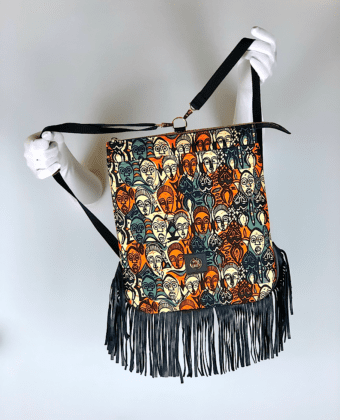 Női, hátitáska, bőr rojtos, afrika, textil, multifunkciós, hátitáska, válltáska-LucidBig BackPack